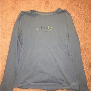 blue long sleeve Life is Good